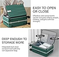 [Hanke]スーツケース キャリー M 大容量 69リットル インクグリーン Amazon.co.jp: [Hanke] スーツケース 大型スーツケース ソフト